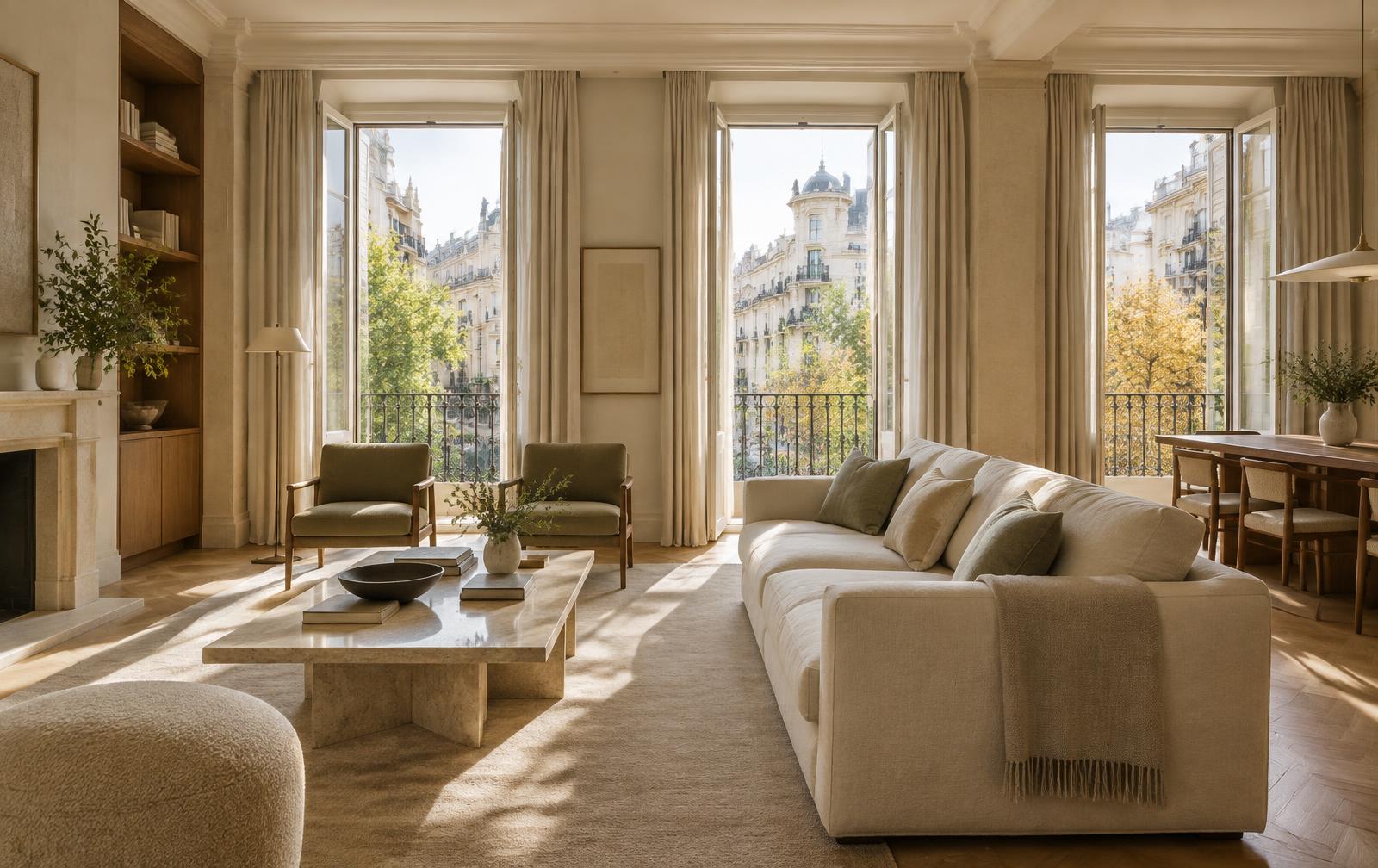 Residencia luminosa en el barrio de Salamanca de Madrid